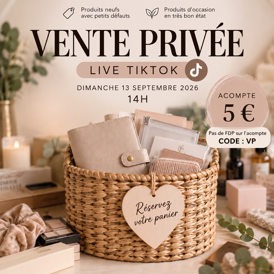 Acompte - Vente privée du 13 septembre 2026