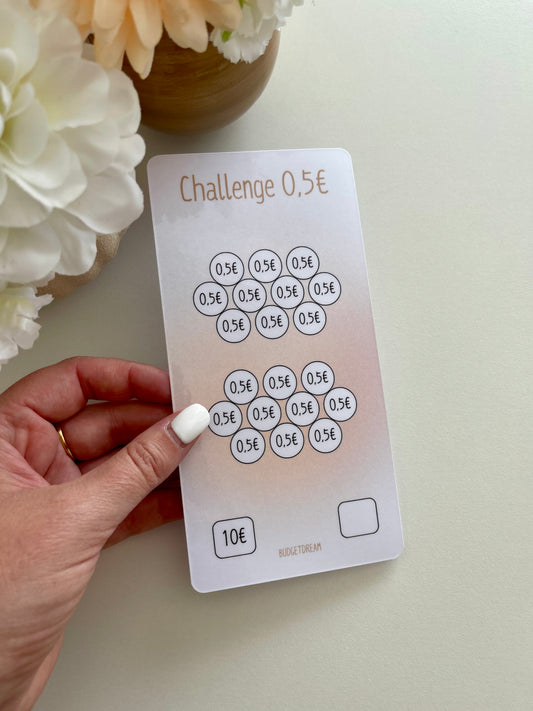 Challenge petit montant - A6 Portrait - Beige